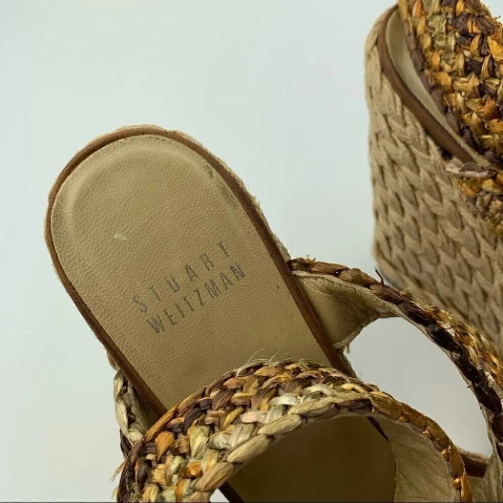 Stuart Weitzman platforms size 7.5 N brown leather